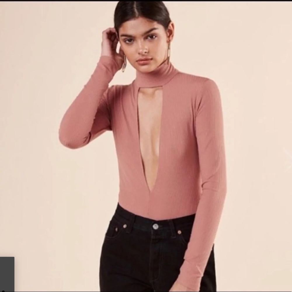 Reformation ribbed body suit